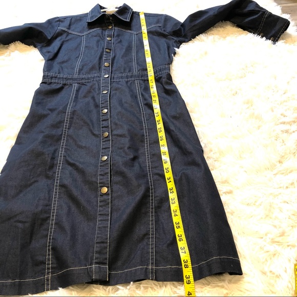 LIKE NEW!  DARK DENIM COWGIRL/WESTERN  DRESS SIZE 7/8 - Picture 5 of 5